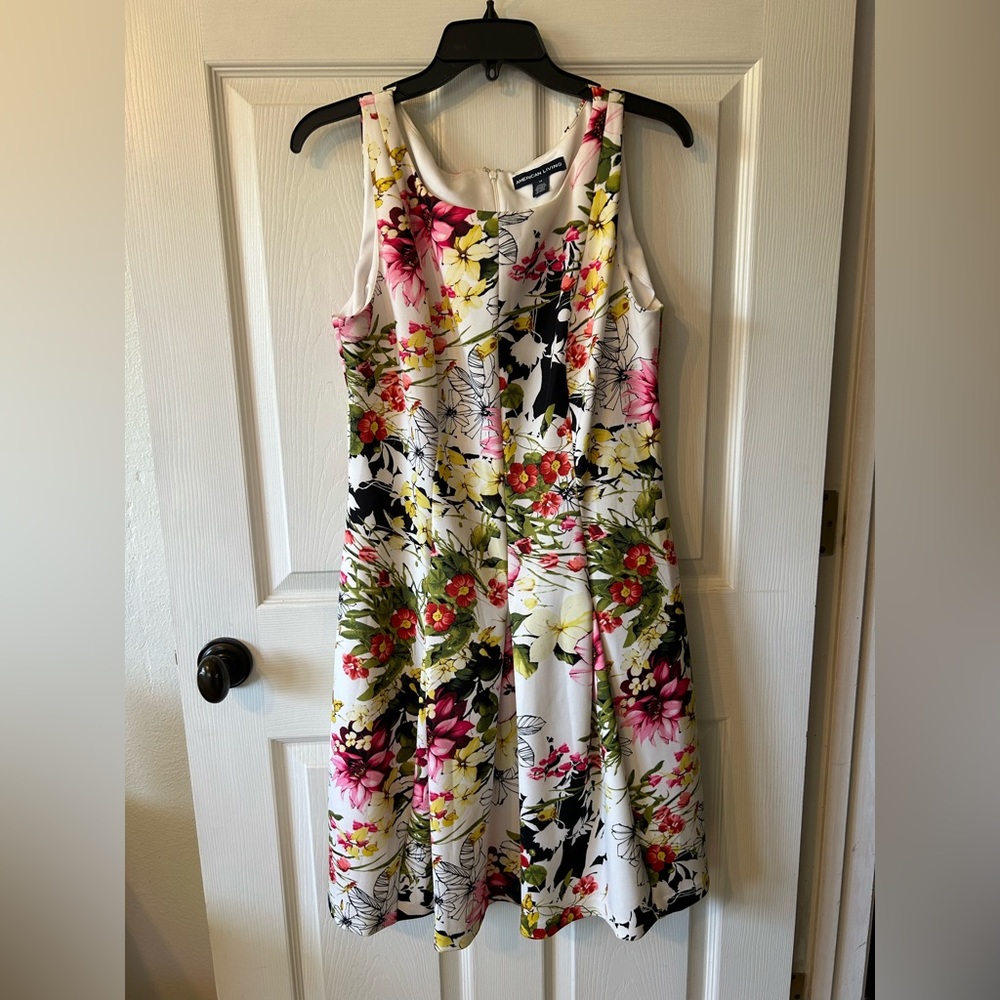 American Living Floral sleeveless skater type dress